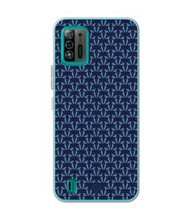 Funda para [ ZTE Blade A52 Lite ] Dibujo Japones [ Patron Abstracto Loto Azul ] de Silicona Flexible 