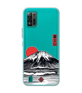 Funda para [ ZTE Blade A52 Lite ] Dibujo Japones [ Monte Fuji ] de Silicona Flexible para Smartphone 