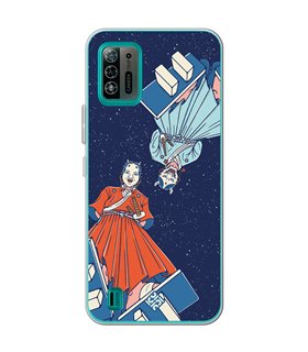 Funda para [ ZTE Blade A52 Lite ] Dibujo Japones [ Los dioses Japoneses Desde Arriba ] de Silicona