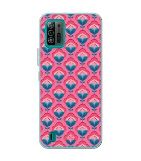 Funda para [ ZTE Blade A52 Lite ] Dibujos Retro [ Algodones Rosa - Caleidoscopio ] de Silicona