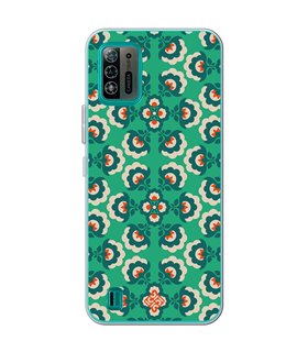 Funda para [ ZTE Blade A52 Lite ] Dibujos Retro [ Algodones Verdes - Caleidoscopio ] de Silicona