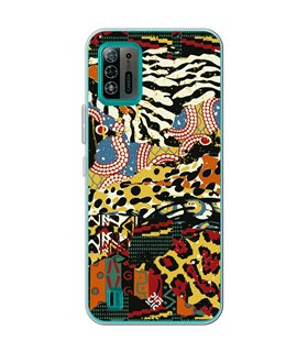 Funda para [ ZTE Blade A52 Lite ] Dibujo Tendencias [ Pieles de Animales y Telas ] de Silicona