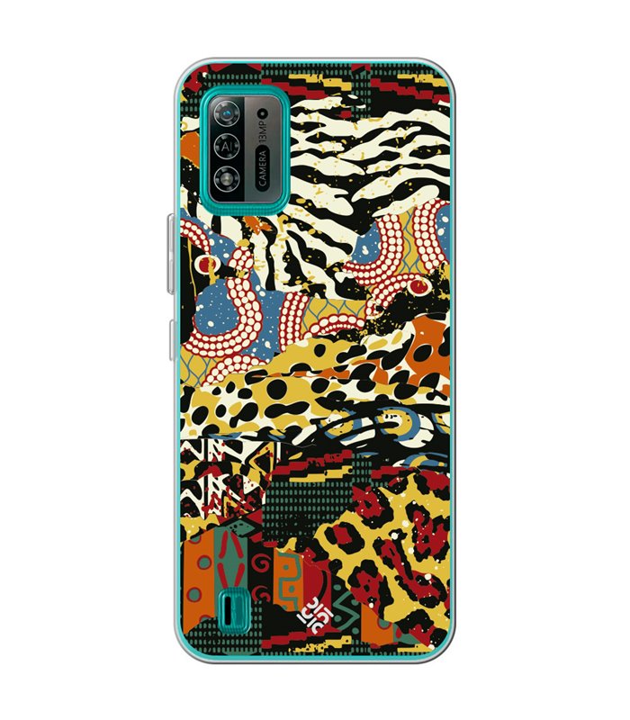 Funda para [ ZTE Blade A52 Lite ] Dibujo Tendencias [ Pieles de Animales y Telas ] de Silicona