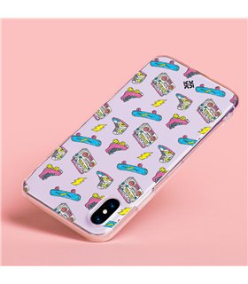 Funda para [ ZTE Blade A52 Lite ] Dibujo Tendencias [ Skate Patines Años 90 ] de Silicona