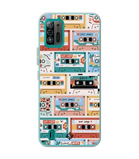 Funda para [ ZTE Blade A52 Lite ] Dibujo Auténtico [ Cintas de Cassette ] de Silicona Flexible