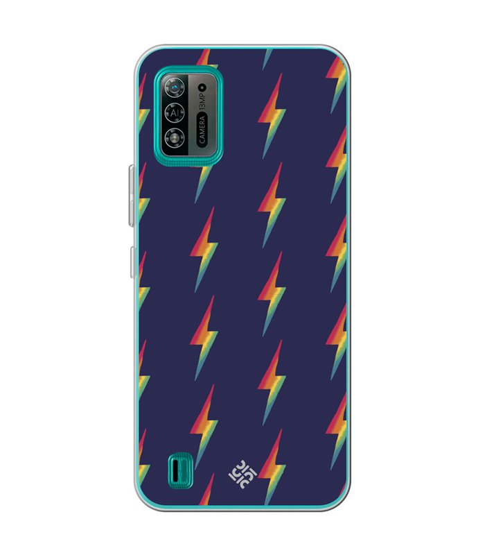 Funda para [ ZTE Blade A52 Lite ] Dibujo Auténtico [ Rayos de Colores ] de Silicona Flexible