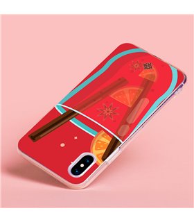 Funda para [ ZTE Blade A52 Lite ] Dibujo Auténtico [ Vino Caliente ] de Silicona Flexible para Smartphone