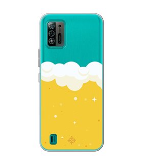 Funda para [ ZTE Blade A52 Lite ] Dibujo Auténtico [ Cerveza ] de Silicona Flexible para Smartphone 