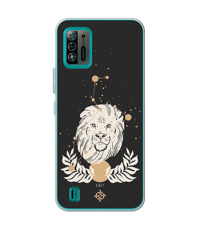 Funda para [ ZTE Blade A52 Lite ] Dibujo Zodiaco [ Signo Zodiacal - Leo ] de Silicona Flexible para Smartphone 