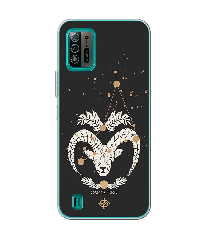 Funda para [ ZTE Blade A52 Lite ] Dibujo Zodiaco [ Signo Zodiacal - Capricornio ] de Silicona Flexible para Smartphone 