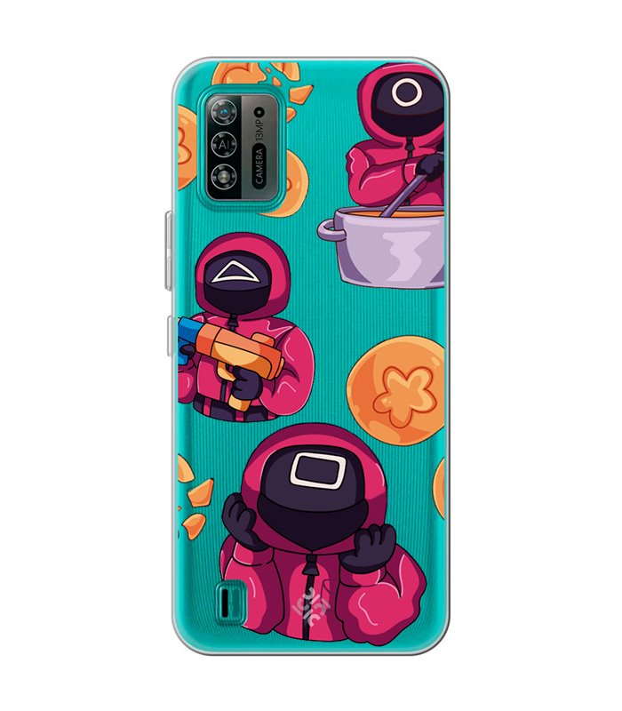 Funda para [ ZTE Blade A52 Lite ] Squid Game [Guardias] de Silicona Flexible para Smartphone 