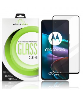 Protector de pantalla completo para Motorola Edge 30 - Cristal templado Full Glue con borde Negro