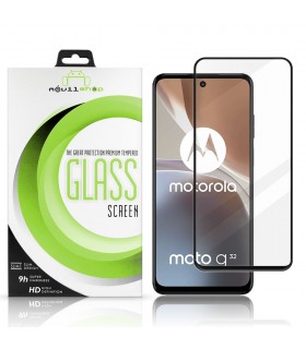 Protector de pantalla completo para Motorola Moto G32 - Cristal templado Full Glue con borde Negro
