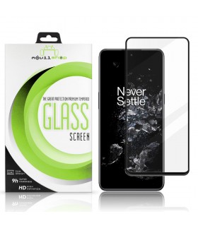 Protector de pantalla completo para OnePlus 10T - Cristal templado Full Glue con borde Negro