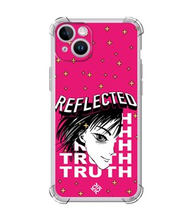 Funda Antigolpe [ iPhone 14 ] Dibujos Frikis [ Chica Manga Reflected Truth ] Esquina Reforzada Silicona 1.5mm Transparente