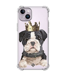 Funda Antigolpe [ iPhone 14 ] Dibujo Mascotas [ Perrito King ] Esquina Reforzada Silicona 1.5mm Transparente