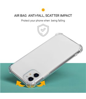 Funda Antigolpe [ iPhone 14 ] Billete de Avión [ Dubái ] Esquina Reforzada Silicona 1.5mm Transparente