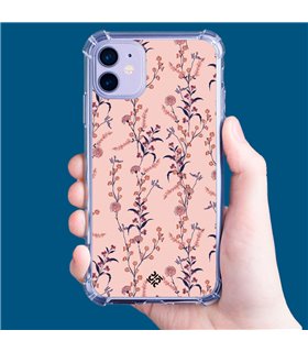 Funda Antigolpe [ iPhone 14 Pro ] Dibujo Botánico [ Motivos botánico de varios tipos de flores ] Esquina Reforzada Silicona
