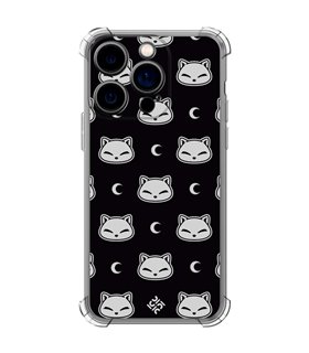Funda Antigolpe [ iPhone 14 Pro ] Dibujo Cute [ Gato Negro Lunar ] Esquina Reforzada Silicona 1.5mm Transparente
