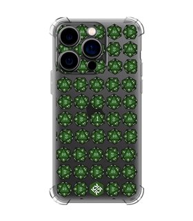 Funda Antigolpe [ iPhone 14 Pro ] Dibujos Frikis [ Dados Rol Pifia y Crítico ] Esquina Reforzada Silicona 1.5mm Transparente