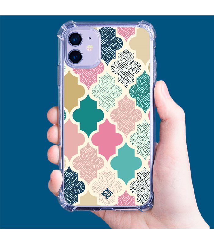 Funda Antigolpe [ iPhone 14 Pro ] Dibujo Tendencias [ Diseño Azulejos de Colores ] Esquina Reforzada Silicona 1.5mm