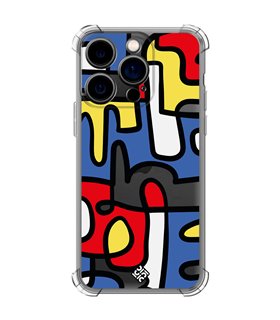 Funda Antigolpe [ iPhone 14 Pro ] Dibujo Auténtico [ Impresión Moderna de Arte Minimalista ] Esquina Reforzada Silicona 1.5mm