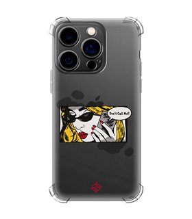 Funda Antigolpe [ iPhone 14 Pro ] Dibujo Auténtico [ Don't Call Me - Dibujo Pop Art ] Esquina Reforzada Silicona 1.5mm