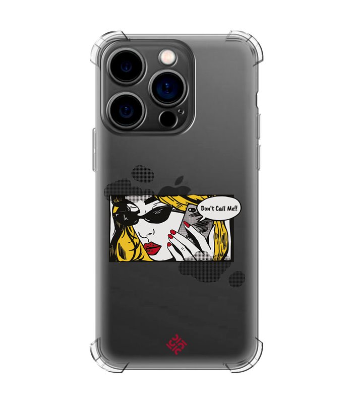 Funda Antigolpe [ iPhone 14 Pro ] Dibujo Auténtico [ Don't Call Me - Dibujo Pop Art ] Esquina Reforzada Silicona 1.5mm