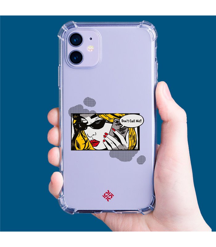 Funda Antigolpe [ iPhone 14 Pro ] Dibujo Auténtico [ Don't Call Me - Dibujo Pop Art ] Esquina Reforzada Silicona 1.5mm