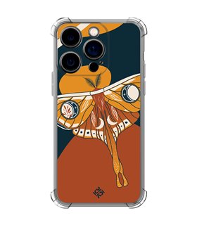 Funda Antigolpe [ iPhone 14 Pro ] Dibujo Auténtico [ Arte Contemporáneo - Polilla ] Esquina Reforzada Silicona 1.5mm