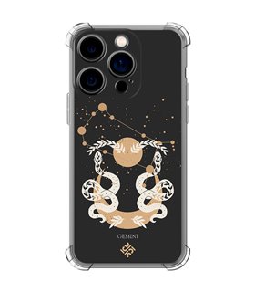 Funda Antigolpe [ iPhone 14 Pro ] Dibujo Zodiaco [ Signo Zodiacal - Geminis ] Esquina Reforzada Silicona 1.5mm Transparente