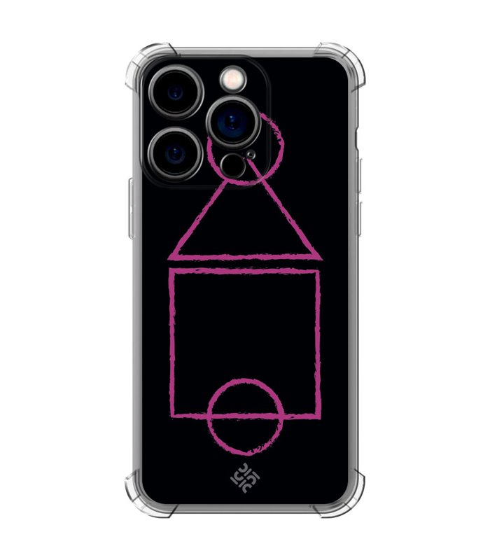 Funda Antigolpe [ iPhone 14 Pro ] Squid Game [Pista de Juego] Esquina Reforzada Silicona 1.5mm Transparente
