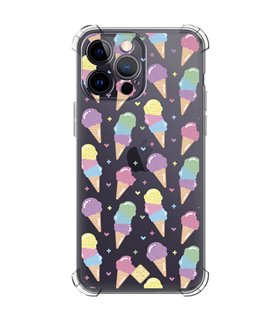 Funda Antigolpe [ iPhone 14 Pro Max ] Dibujo Auténtico [ Cucurucho de Helados ] Esquina Reforzada Silicona 1.5mm