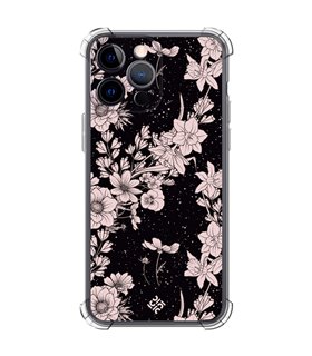 Funda Antigolpe [ iPhone 14 Pro Max ] Dibujo Botánico [ Flores de amapola daffodil, anémona, violeta ] 1.5mm