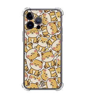 Funda Antigolpe [ iPhone 14 Pro Max ] Dibujo Cute [ Pegatinas Perrito Shiba ] Esquina Reforzada 1.5