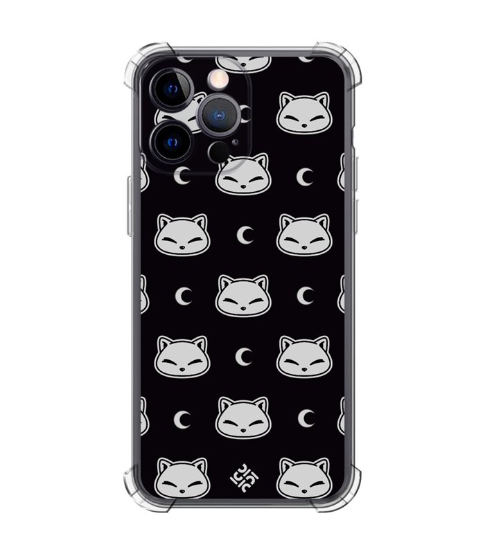 Funda Antigolpe [ iPhone 14 Pro Max ] Dibujo Cute [ Gato Negro Lunar ] Esquina Reforzada Silicona 1.5mm Transparente
