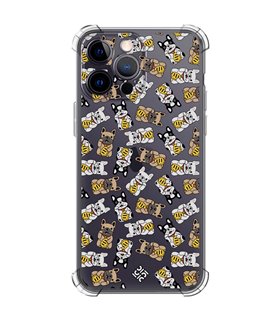 Funda Antigolpe [ iPhone 14 Pro Max ] Dibujo Cute [ Perro Bulldog de la Suerte ] Esquina Reforzada Silicona 1.5mm
