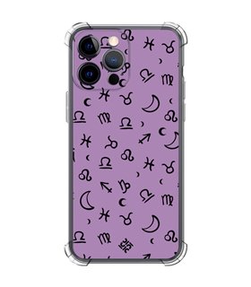Funda Antigolpe [ iPhone 14 Pro Max ] Dibujo Esotérico [ 12 Signos del Zodiaco ] Esquina Reforzada Silicona 1.5mm