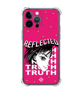 Funda Antigolpe [ iPhone 14 Pro Max ] Dibujos Frikis [ Chica Manga Reflected Truth ] Esquina Reforzada 1.5mm Transparente