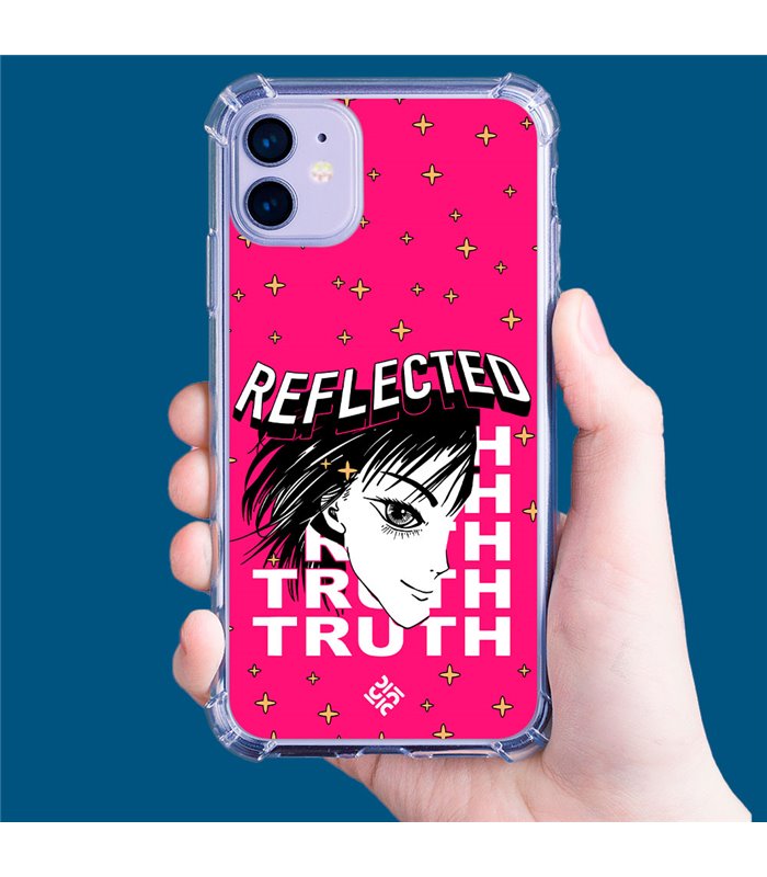 Funda Antigolpe [ iPhone 14 Pro Max ] Dibujos Frikis [ Chica Manga Reflected Truth ] Esquina Reforzada 1.5mm Transparente