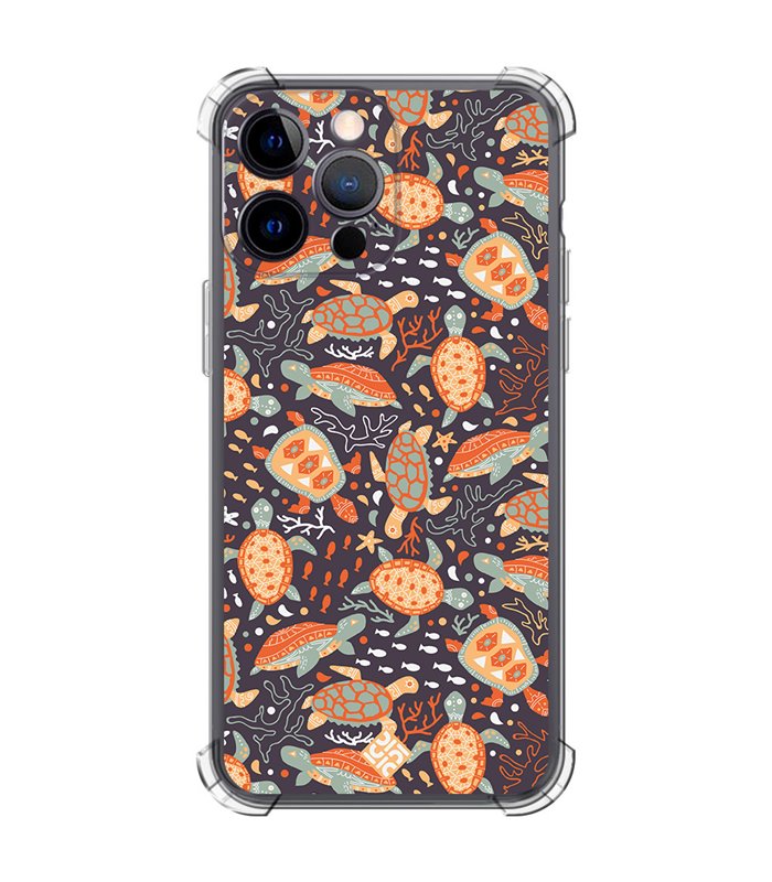 Funda Antigolpe [ iPhone 14 Pro Max ] Dibujo Mascotas [ Estampado de Tortugas ] Esquina Reforzada Silicona 1.5mm