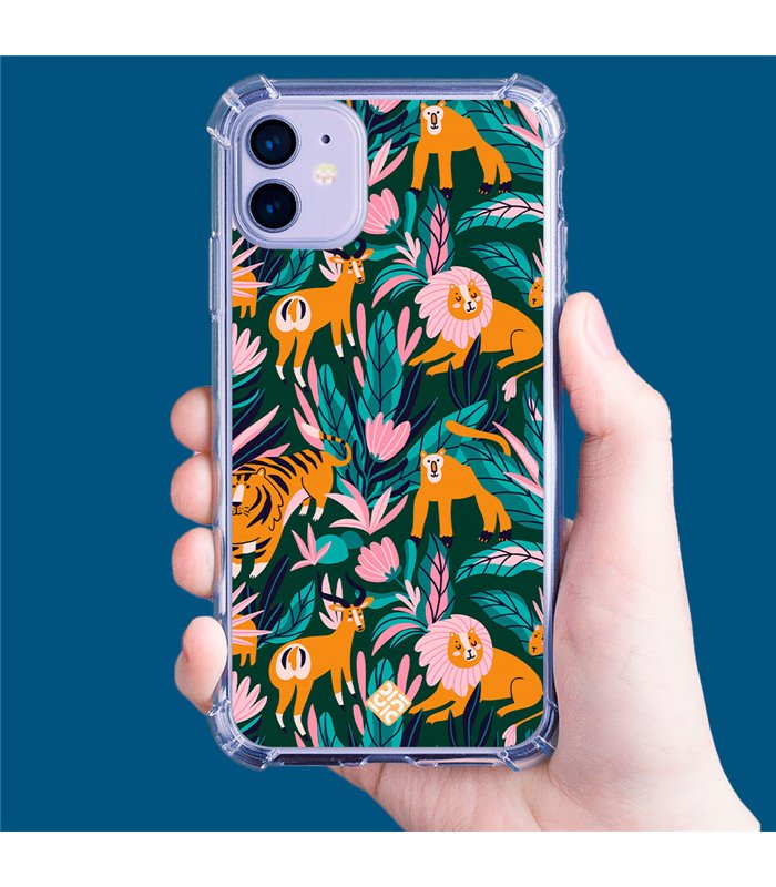Funda Antigolpe [ iPhone 14 Pro Max ] Dibujo Mascotas [ Estampado Animales de Selva ] Esquina Reforzada Silicona 1.5