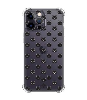 Funda Antigolpe [ iPhone 14 Pro Max ] Dibujo Mascotas [ Gato Negro ] Esquina Reforzada Silicona 1.5mm Transparente