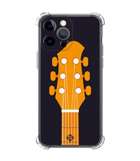 Funda Antigolpe [ iPhone 14 Pro Max ] Diseño Música [ Mástil y Pala de Guitarra ] Esquina Reforzada Silicona 1.5mm