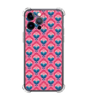 Funda Antigolpe [ iPhone 14 Pro Max ] Dibujos Retro [ Algodones Rosa - Caleidoscopio ] Esquina Reforzada Silicona