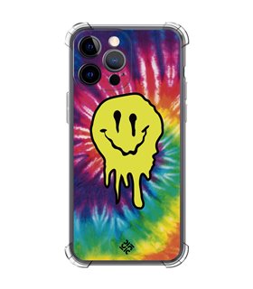 Funda Antigolpe [ iPhone 14 Pro Max ] Dibujo Tendencias [ Sonrisa Smile Swirl Abstracto ] Esquina Reforzada Silicona 1.5mm