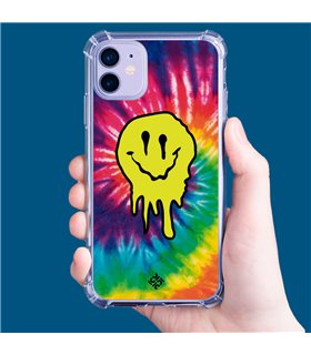 Funda Antigolpe [ iPhone 14 Pro Max ] Dibujo Tendencias [ Sonrisa Smile Swirl Abstracto ] Esquina Reforzada Silicona 1.5mm