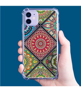 Funda Antigolpe [ iPhone 14 Pro Max ] Dibujo Auténtico [ Motivos Mandala ] Esquina Reforzada Silicona 1.5mm Transparente