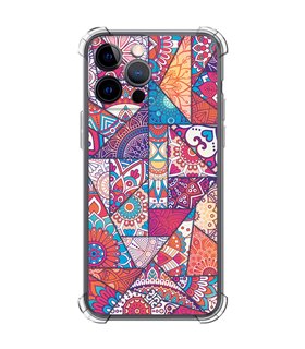 Funda Antigolpe [ iPhone 14 Pro Max ] Dibujo Auténtico [ Mosaico Vidriera Mandala ] Esquina Reforzada Silicona 1.5mm