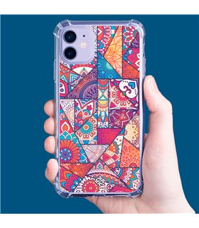 Funda Antigolpe [ iPhone 14 Pro Max ] Dibujo Auténtico [ Mosaico Vidriera Mandala ] Esquina Reforzada Silicona 1.5mm